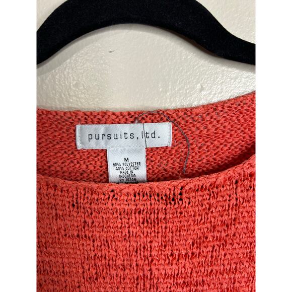 Pursuits LTD. Women’s orange sleeveless knit sweater size medium M - Picture 2 of 3